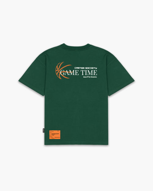 GAME TIME Oversized Tee - Forest Green