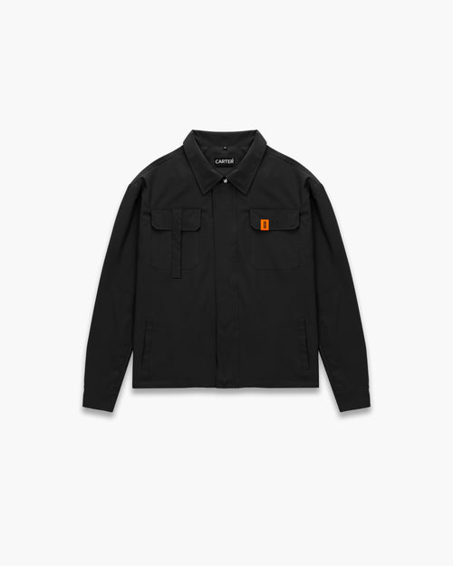 AJ Tech Utility Overshirt - Black