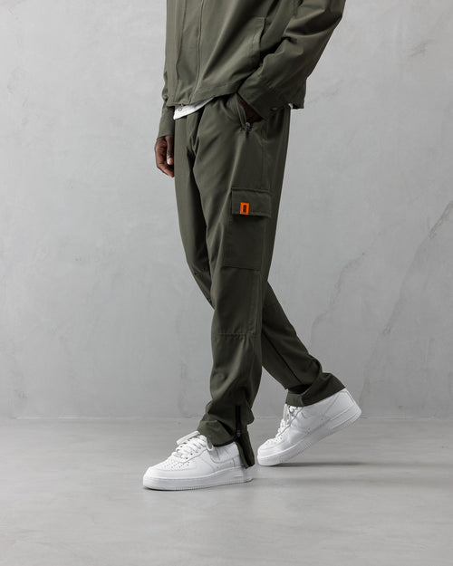 AJ Tech Puffer/Cargo Pant Set - Khaki