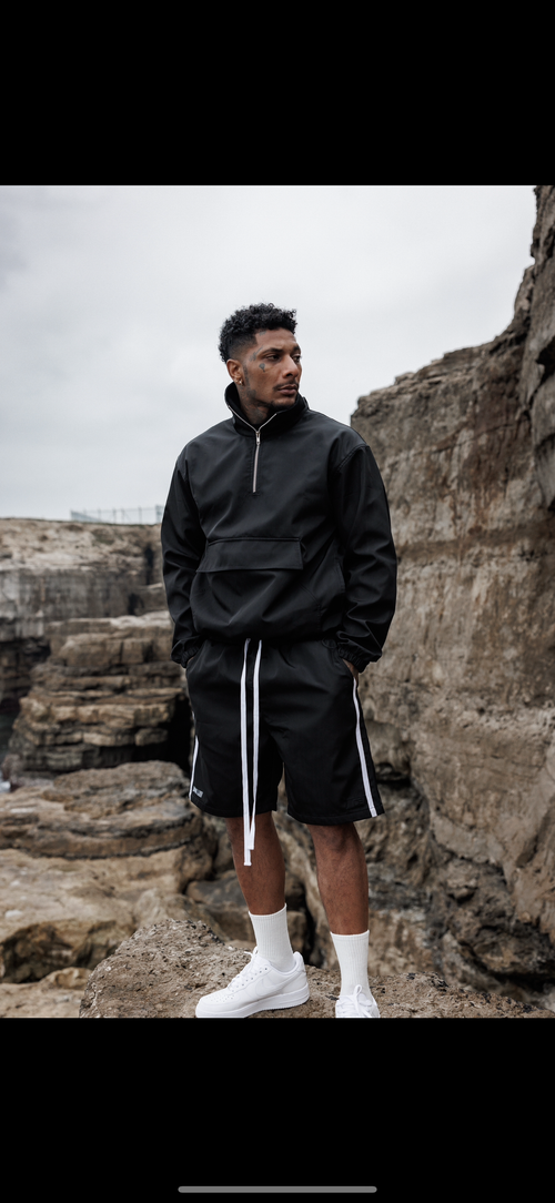 KOLD BREEZE 1/4 Zip Windbreaker - Black