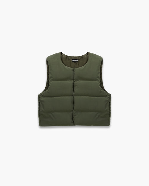 AJ Tech Puffer Vest - Khaki