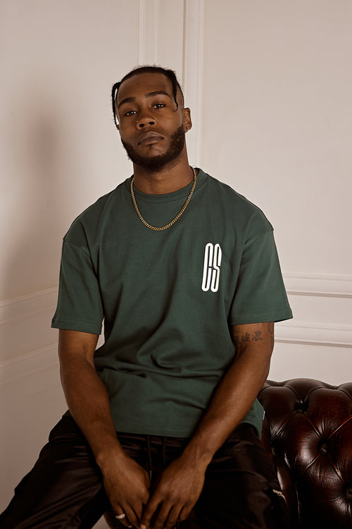 GAME TIME Oversized Tee - Forest Green